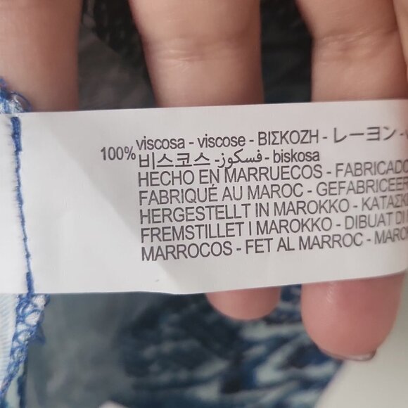 ZARA | Animal print dress mini blue sz XS - Picture 5 of 5